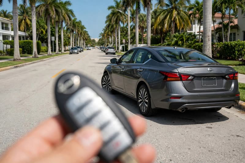 Nissan Altima key cut curbside